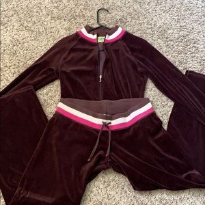 Juicy Couture matching zip up jacket and pants